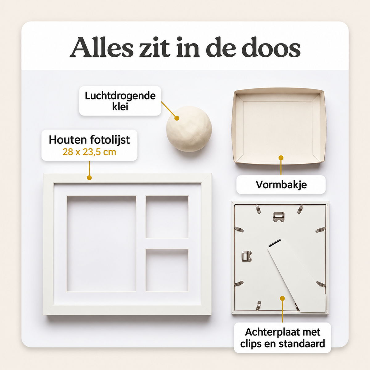 Fotolijst met Poot of Neusafdruk